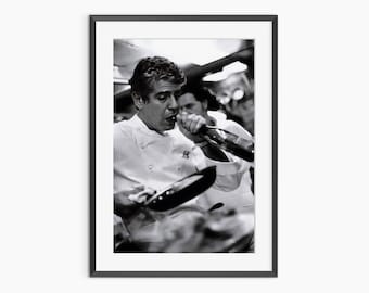 Anthony Bourdain, Photography Prints, Head Chef, Cooking Poster, Kitchen Prints, Black and White Wall Art, Museum Quality Photography Poster