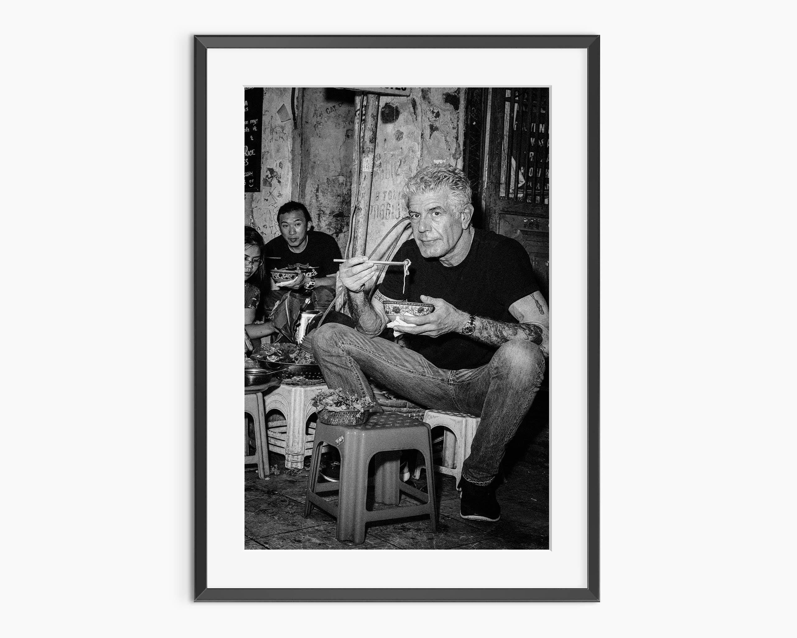 Anthony Bourdain, Photography Prints, Chef Poster, Head Chef, Kitchen Wall Art, Black and White Wall Art, Museum Quality Photography Poster