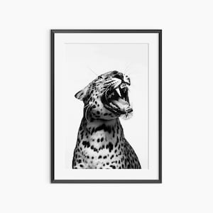 Leopard Print, Photography Prints, Cheetah Print, Animal Poster, Bathroom Prints, Black and White Wall Art, Museum Quality Wall Art