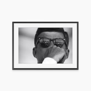 Póster de JFK, impresiones fotográficas, John F. Kennedy, póster retro, impresión de JFK, arte mural en blanco y negro, póster fotográfico de calidad de museo