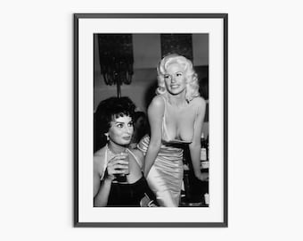 Sophia Loren, Jayne Mansfield, Photography Prints, Hollywood Wall Art