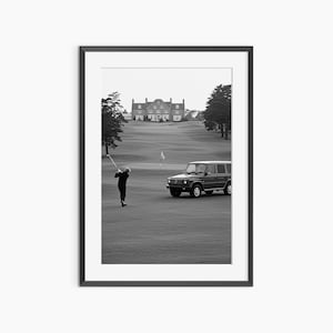 Póster de golf, láminas fotográficas, arte mural de golf, láminas artísticas, láminas de golf, láminas retro, arte mural en blanco y negro, arte mural de calidad museística