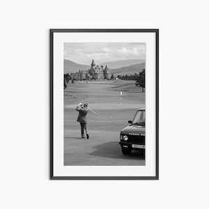 Láminas de golf, Impresiones fotográficas, Póster de golf, Impresiones artísticas, Arte mural de golf, Láminas retro, Arte mural en blanco y negro, Arte mural de calidad museística
