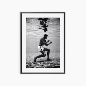 Boxen Druck, Fotografie Drucke, Muhammed Ali Poster, Retro Poster, Schwarz-Weiß-Wandkunst, Muhammed Ali, Museumsqualität Fotografie Poster