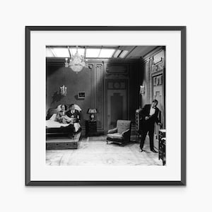 Laurel and Hardy, Photography Prints, Stan Laurel, Oliver Hardy, Vintage Poster, Black and White Wall Art, Museum Quality Photography Poster