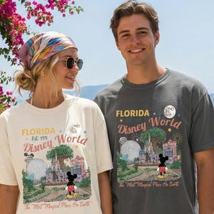2026 Disneyworld Florida-skjorta, Disneyworld est. 1971-skjorta, Musse Pigg och vänner-skjorta, Disney-semester-tröja för par, Walt Disney World-fantröjor bild 1