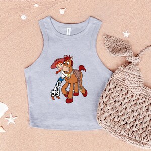 Toy Story Jessie and Bullseye Racer Tank Top, Pixar Cowgirl Racerback,Disney Inspired Friends Tank Top for Women Girls,Toy Story Pixar Shirt
