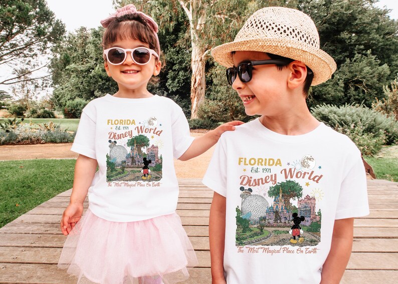 2026 Disneyworld Florida-skjorta, Disneyworld est. 1971-skjorta, Musse Pigg och vänner-skjorta, Disney-semester-tröja för par, Walt Disney World-fantröjor bild 5