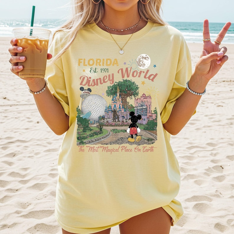 2026 Disneyworld Florida-skjorta, Disneyworld est. 1971-skjorta, Musse Pigg och vänner-skjorta, Disney-semester-tröja för par, Walt Disney World-fantröjor bild 4