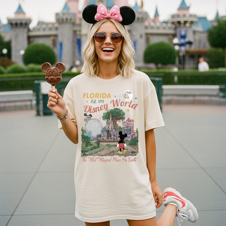 2026 Disneyworld Florida-skjorta, Disneyworld est. 1971-skjorta, Musse Pigg och vänner-skjorta, Disney-semester-tröja för par, Walt Disney World-fantröjor bild 3