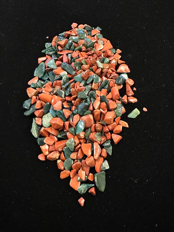 Red and Green Jasper Chip Crystals - Harmony in Earth's Palette