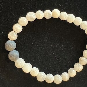 Spectrolite & Shungite Crystal Bracelet - Mystical Labradorite Gemstone Jewelry 6mm 7&quot; Empath  Protection Gemstone Purifying Unisex Bracelet