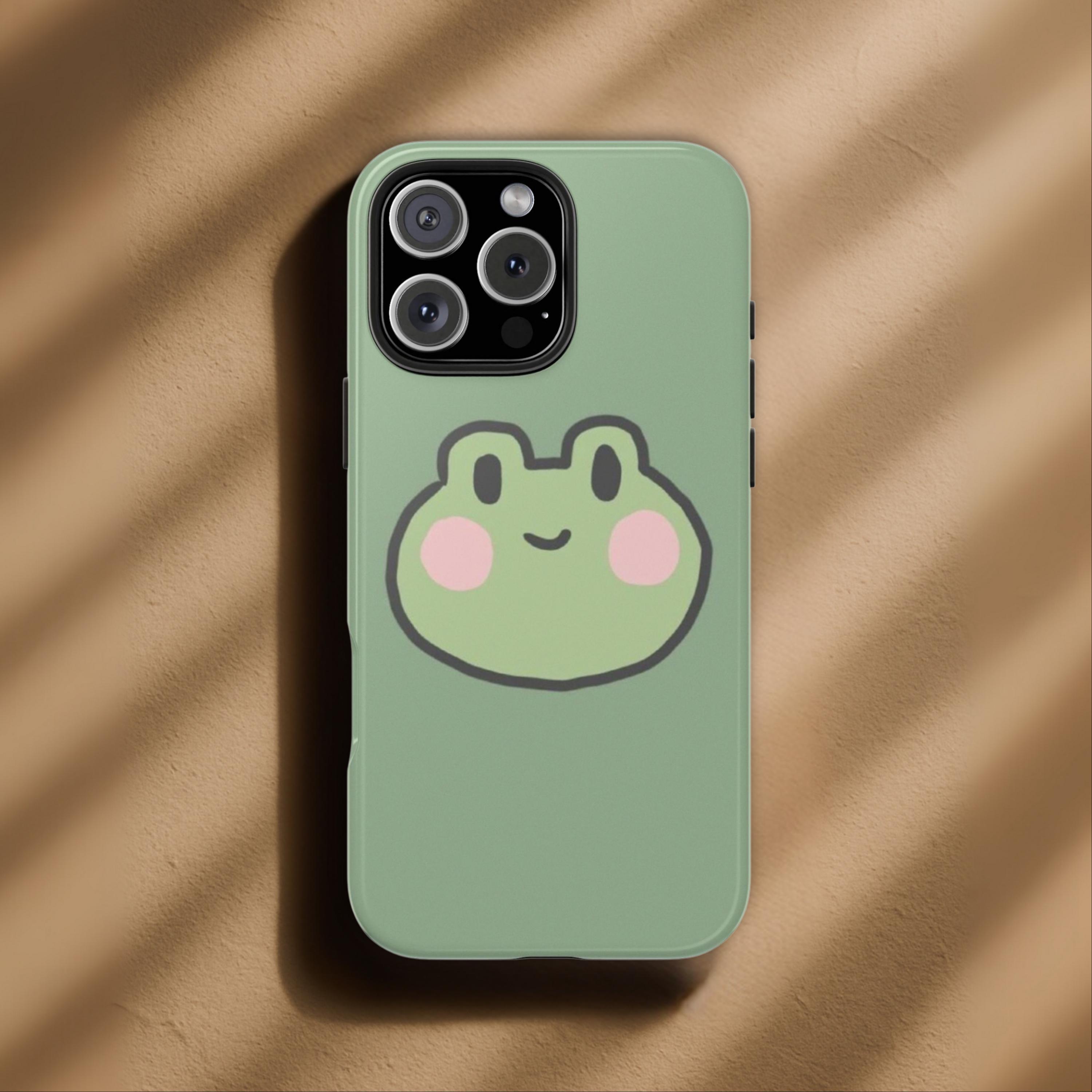 Kawaii Frog Phone Case, Cute Green Frog Cover, Aesthetic Animal Gift ...