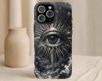 All Seeing Eye Phone Case, Evil Eye Mystical Galaxy Cover, Witchy Occult Astrology Gift, for iPhone 17 16 15 14 Pro Max Plus Samsung Galaxy