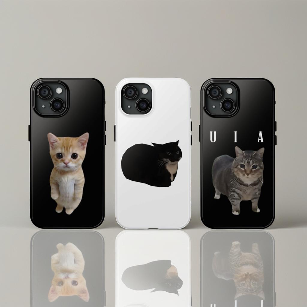 Cat Phone Case, Aesthetic Cat Phone Cover, Unique Funny Cat Case, Tough Case, iPhone 16 Pro Max, 15,14,13,12,XS & Samsung S25,S24, Pixel 9,8