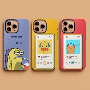 Lustige Enten Handyhülle, Meme Ästhetische Abdeckung, Süßes Zitat Geschenk, Humor Tough iPhone 17,16,15 & Samsung S25 S24 Pixel 9 Hülle