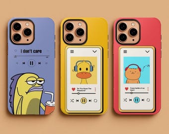 Funny Duck Phone Case, Meme Aesthetic Cover, Cute Quote Gift, Humor Tough iPhone 17,16,15 & Samsung S25 S24 Pixel 9 Case