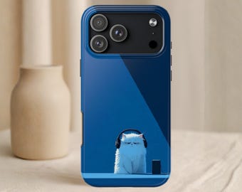 Cute Cat Phone Case, Aesthetic Cat Case, Kawaii Cat Cover, Tough Case, iPhone 17 Pro Max, 15,14,13,12,11, XS & Samsung S25,S24,S23, Pixel 9