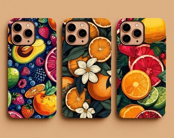 Bright Fruit Phone Case Cover for iPhone 17 Pro Max, 15 Plus, 14, 13, 12, 11, XS & Samsung S25, S24, S23, S22, Pixel 9 Pro, Aesthetic Case