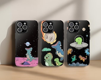 Cute Dinosaur Phone Case, Aesthetic Dinosaur Cover, Kawaii Dino Case, Tough Case, iPhone 16 Pro Max, 15,14,13,12 & Samsung S25,S24, Pixel 9