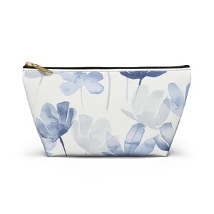Bolsa para accesorios con estampado floral, neceser, organizador de maquillaje, artículos esenciales de viaje, regalo para ella, bolsa con estampado floral