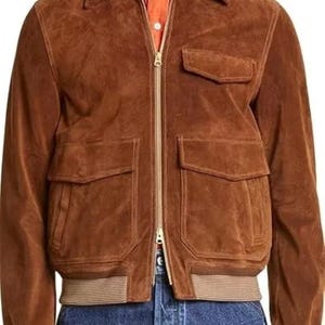 Vintage 1970's Suede Leather Tigerfox Distressed Flight