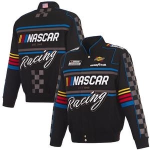 Vintage Nascar gedruckte Racing Jacke mit gratis (Geschenk Balaclava)