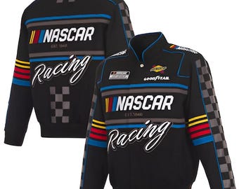 Vintage NASCAR Printed Racing Jacket with free ( Gift Balaclava)