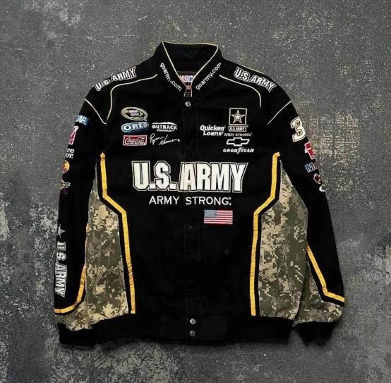U.S. ARMY Racing team リバーシブルジャケット used U.S. ARMY Racing team リバーシブルジャケット used