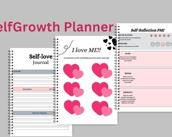 Self-Growth Planner |  Motivational Calendar | Printable Gift Posters | Goal Setting Template | Mindful and Business Weekly Plan | Gift