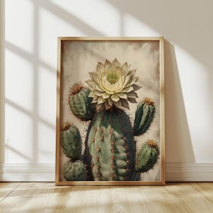 Cactus Flower Art Print: Southwestern Desert Botanical (Digital Download)