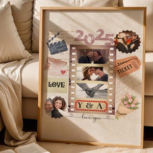Personalized Anniversary & Birthday Canva Template – Custom Couple Poster Printable – Editable Gift for Him Her