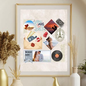 Customizable Romantic Wall Art Template - Editable 18x24 Canva Poster for Birthday, Anniversary & Valentine&#39;s Day