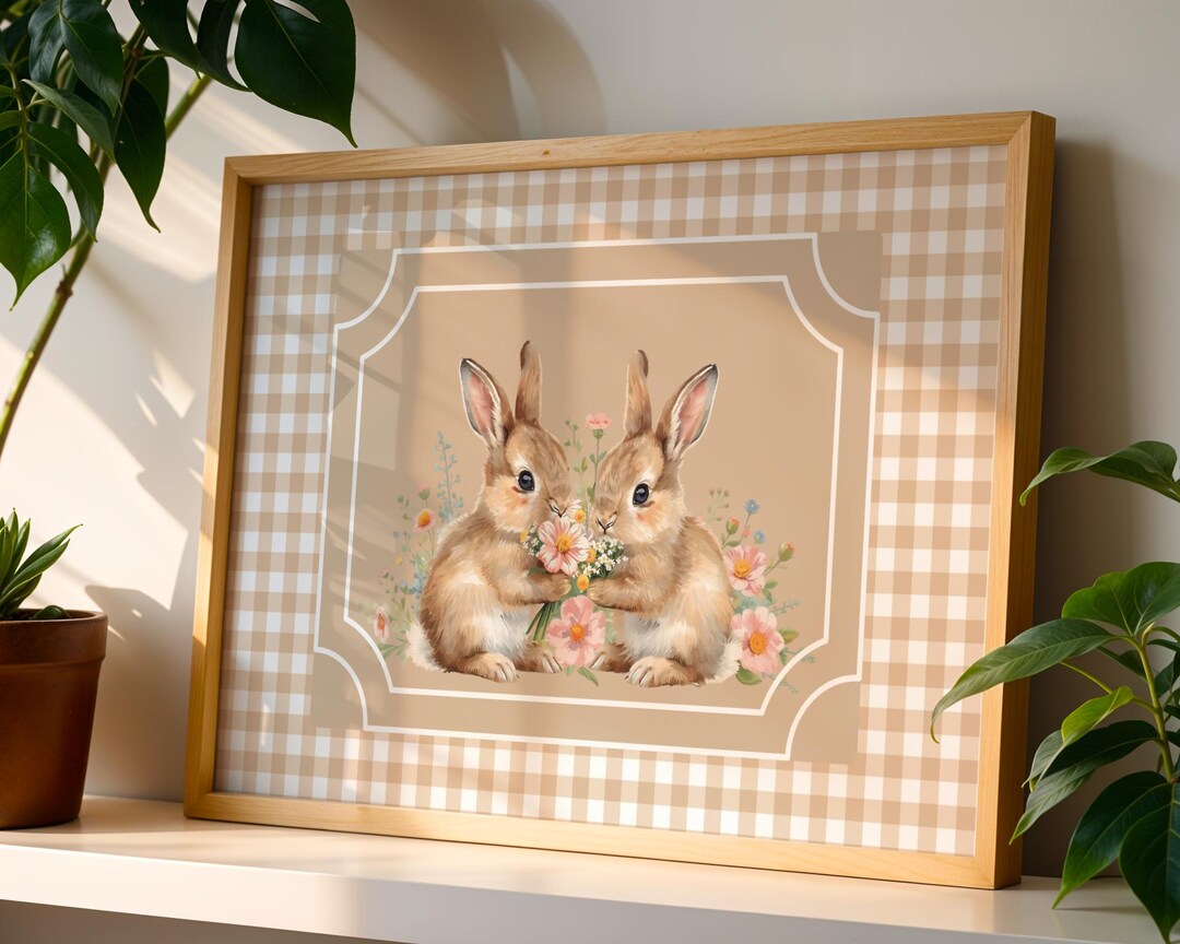 Vintage Bunny Print, Cottagecore Nursery Decor (digital Download) - Etsy