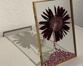 Pressed flower art, pressed flower frame, dried flower art