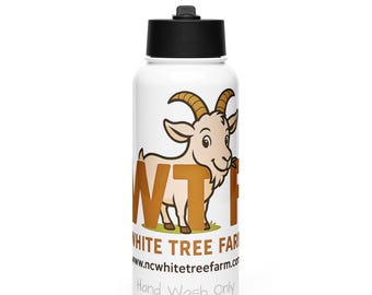 Farm Hydration Stainless Steel Water Bottle: WTF Logo, Straw Lid