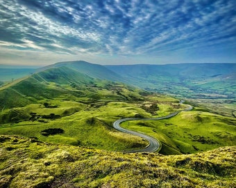 The View from Mam Tor, Peak District, Derbyshire - Various sizes - photographic print