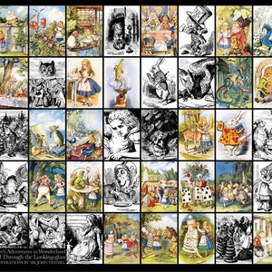 Alice's Adventures in Wonderland - Téléchargez 50 illustrations haute résolution de John Tenniel - Through the Looking-glass Wall Art