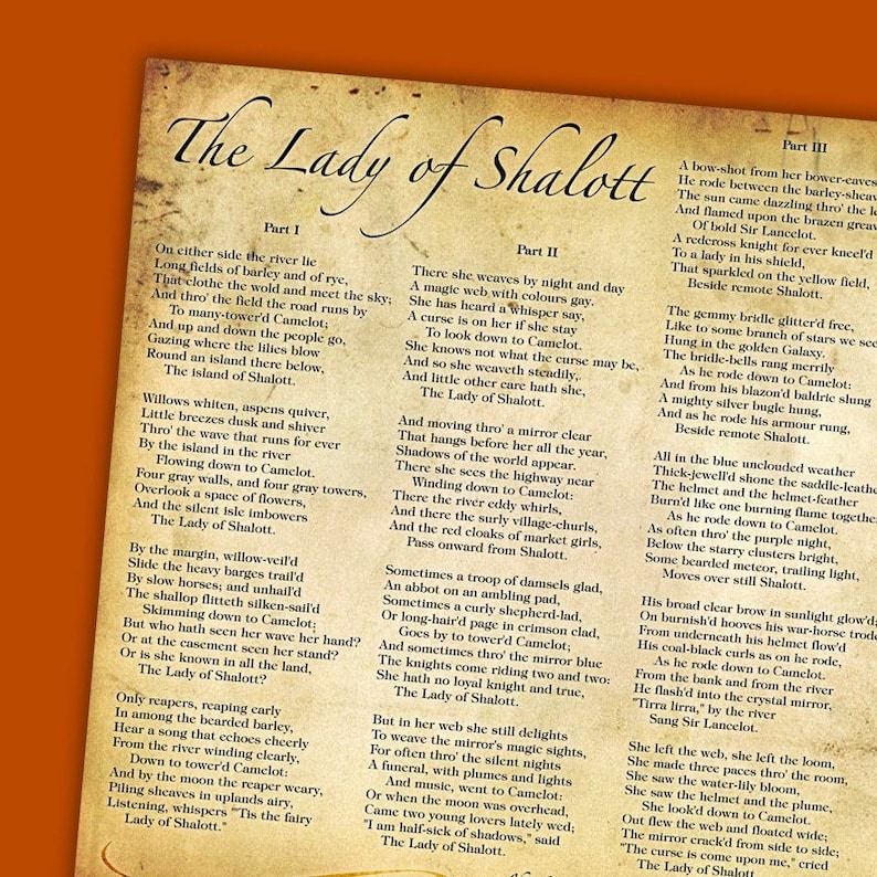 the lady of shalott lord tennyson the lady of shalott lord tennyson