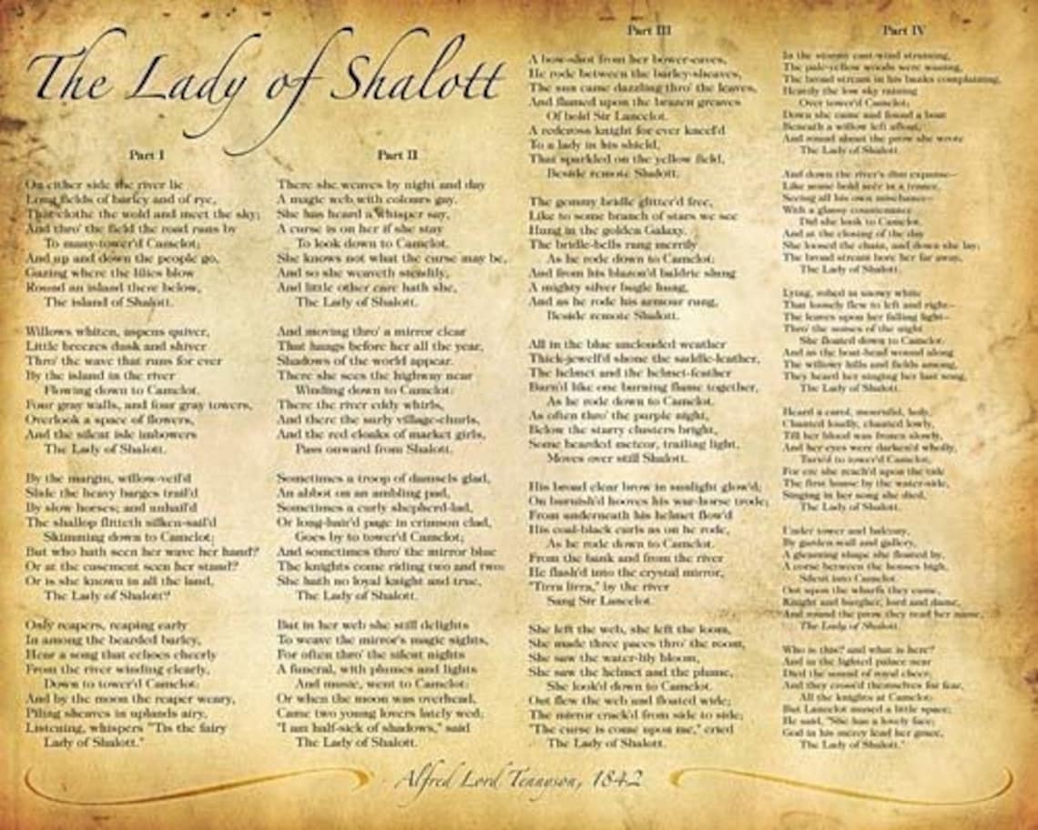 the lady of shalott lord tennyson the lady of shalott lord tennyson