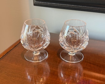 Gorham Cherry Wood Crystal Brandy Snifters (Set of 2)