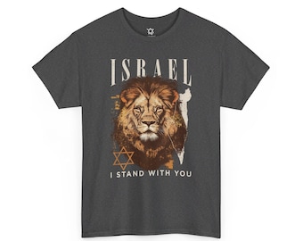 Camiseta con el león "Israel, estoy contigo"
