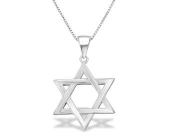 Collar con Estrella de David, colgante judío de plata de ley, collar judaico para hombres y mujeres, joyería hebrea, regalo de fe israelí