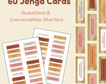 Domande Jenga e carte per iniziare una conversazione - Psicologia sociale, carte per conversazioni familiari a tavola, ansia sociale, rompighiaccio, carte