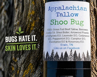 All Natural Bug Repellent Stick | Grass-Fed Tallow Balm, Essential Oils, DEET-Free