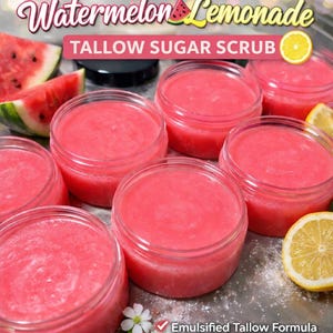 Tallow Sugar Body Scrub | Emulsified, Jojoba Oil, Natural Skincare