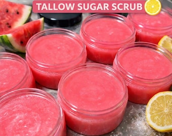 Tallow Sugar Body Scrub | Emulsified, Jojoba Oil, Natural Skincare