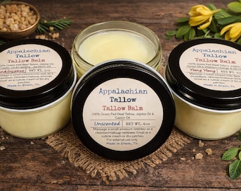 Tallow Balm: Jojoba & Castor Oil for Dry Skin, Makeup Remover