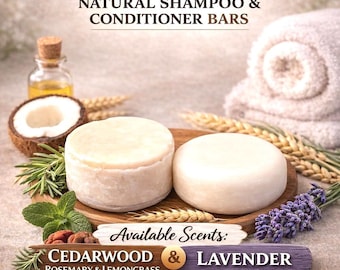 Natural Shampoo & Conditioner Bar Set |Sulfate-Free Hair Care