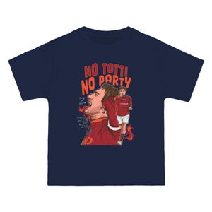 Francesco Totti Roma T-Shirt | Oversized Illustration Tee | AS Roma Legend Graphic Shirt | Retro Italian Football Streetwear